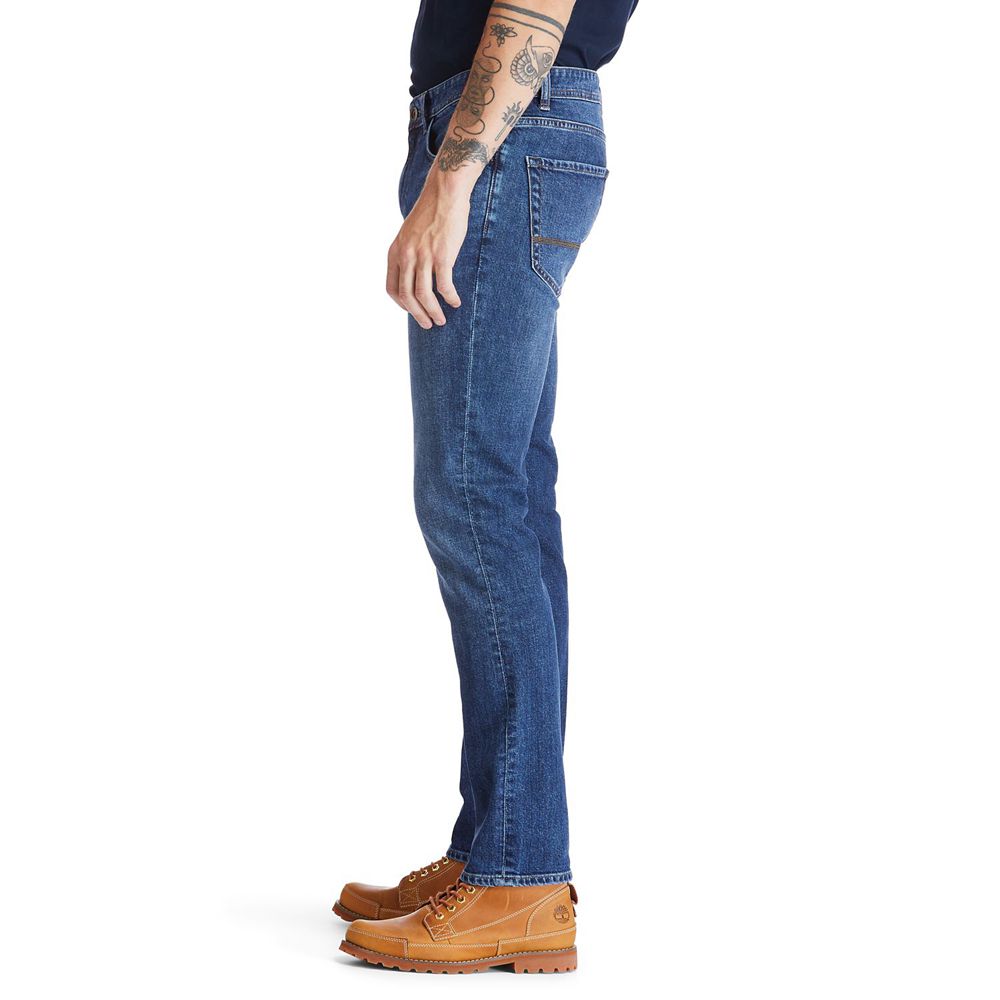 Pantaloni Timberland Barbati Albastri - Sargent Lake Slim Denim Jeans - Romania - VGNXPQ816